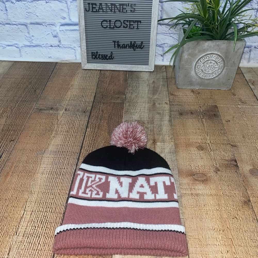 Pink nation beanie hat - Picture 6 of 9